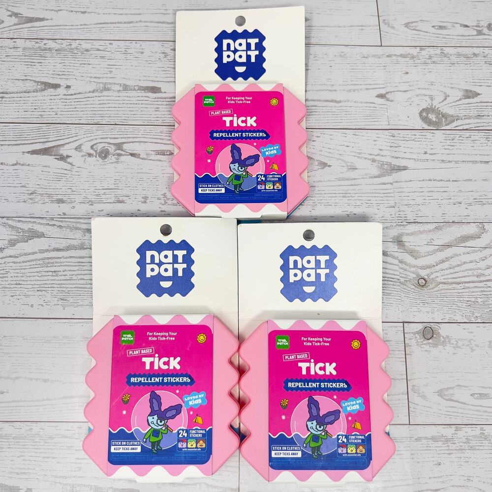 3pk NatPat Trail Patch Tick Repellent Non-Toxic for Kids & Adults - 72 stickers
